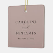 ミニマエレガントリストのダスティMauve書結婚道 セラミックオーナメント (左)