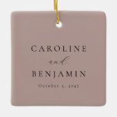 ミニマエレガントリストのダスティMauve書結婚道 セラミックオーナメント (正面)