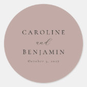 ミニマエレガントリストのダスティMauve書結婚道 ラウンドシール (正面)