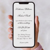 ミニマエレガントリストのデジタルウェディング招待とRSVP 招待状