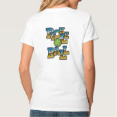 ミニマエレガントリストのピックル文字デザインボール Tシャツ (裏面)