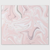 ミニマエレガントリストのピンクと白の大理石の外観 ラッピングペーパー (フラット)