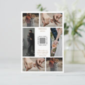ミニマエレガントリストのフォト結婚コラージュの囲い エンクロージャーカード (スタンド正面)
