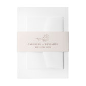 ミニマエレガントリストのフローラス結婚ケッチ 招待状ベリーバンド (正面例)