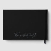 ミニマエレガントリストのブラック書道フォイル ゲストブック (裏面)