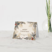 ミニマエレガントリストのボヘミアン・クリスマス・グリーティング シーズンカード (正面)