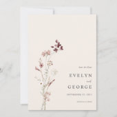 ミニマエレガントリストのボホフローラ結婚ズ セーブザデート (正面)