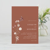 ミニマエレガントリストのボホフローラ結婚ズ 招待状 (スタンド正面)