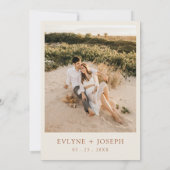 ミニマエレガントリストのボホモダンテラ結婚コッタ 招待状 (裏面)