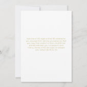 ミニマエレガントリストのムスリム白結婚真鍮 セーブザデート (裏面)