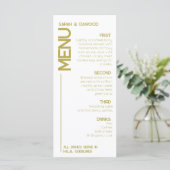 ミニマエレガントリストのムスリム白結婚真鍮 メニュー (スタンド正面)