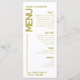 ミニマエレガントリストのムスリム白結婚真鍮 メニュー