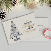 ミニマエレガントリストのメリークリスマスツ企業のリー シーズンカード