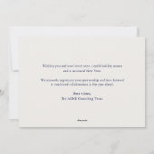 ミニマエレガントリストのメリークリスマスツ企業のリー シーズンカード (裏面)