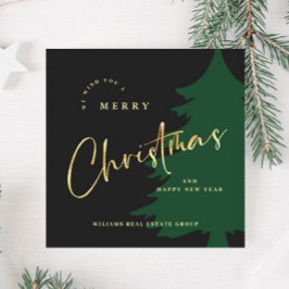 ミニマエレガントリストのメリークリスマス企業の金ゴールド シーズンカード