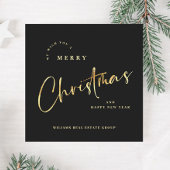 ミニマエレガントリストのメリークリスマス企業の金ゴールド シーズンカード