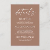 ミニマエレガントリストのモカ・ムース結婚ズ詳細 エンクロージャーカード (正面)