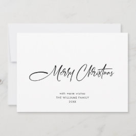 ミニマエレガントリストのモダンクリスマスグリーティング シーズンカード