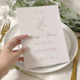 ミニマエレガントリストのユーカリ線ア結婚ート 招待状