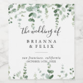 ミニマエレガントリストのユ結婚ーカリプタスのワインラベル ワインラベル (シングルラベル)