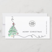 ミニマエレガントリストの企業のクリスマスグリーティング シーズンカード (正面)