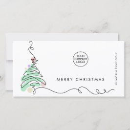 ミニマエレガントリストの企業のクリスマスグリーティング シーズンカード