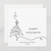 ミニマエレガントリストの企業のクリスマスグリーティング シーズンカード (正面/裏面)