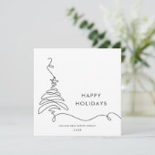 ミニマエレガントリストの企業のクリスマスグリーティング シーズンカード (スタンド正面)