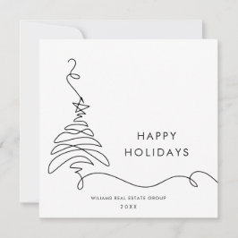 ミニマエレガントリストの企業のクリスマスグリーティング シーズンカード