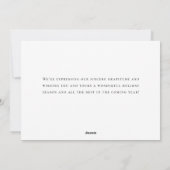 ミニマエレガントリストの企業のクリスマスグリーティング シーズンカード (裏面)