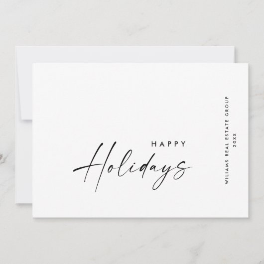 ミニマエレガントリストの企業のクリスマスグリーティング シーズンカード (正面)