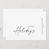 ミニマエレガントリストの企業のクリスマスグリーティング シーズンカード (正面/裏面)