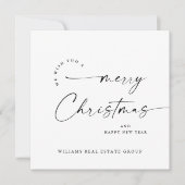 ミニマエレガントリストの企業のクリスマスグリーティング シーズンカード (正面)