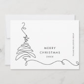 ミニマエレガントリストの企業のクリスマスグリーティング シーズンカード (正面)