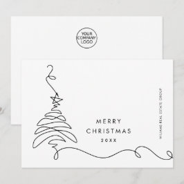 ミニマエレガントリストの企業のクリスマスグリーティング シーズンカード