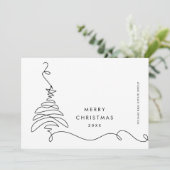 ミニマエレガントリストの企業のクリスマスグリーティング シーズンカード (スタンド正面)