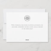 ミニマエレガントリストの企業のクリスマスグリーティング シーズンカード (裏面)