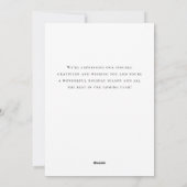 ミニマエレガントリストの企業のクリスマスグリーティング シーズンカード (裏面)