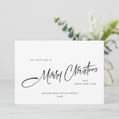 ミニマエレガントリストの企業のクリスマスグリーティング シーズンカード (スタンド正面)