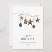 ミニマエレガントリストの企業のクリスマスグリーティング シーズンカード (正面)