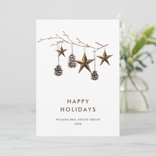 ミニマエレガントリストの企業のクリスマスグリーティング シーズンカード (スタンド正面)