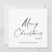 ミニマエレガントリストの企業のクリスマスグリーティング シーズンカード (正面)