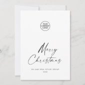 ミニマエレガントリストの企業のクリスマスグリーティング シーズンカード (正面)