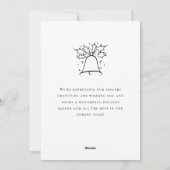 ミニマエレガントリストの企業のクリスマスグリーティング シーズンカード (裏面)