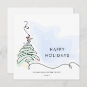 ミニマエレガントリストの企業のクリスマスグリーティング シーズンカード (正面/裏面)