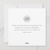 ミニマエレガントリストの企業のクリスマスグリーティング シーズンカード (裏面)