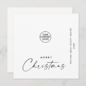 ミニマエレガントリストの企業のクリスマスグリーティング シーズンカード (正面/裏面)
