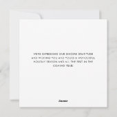 ミニマエレガントリストの企業のクリスマスグリーティング シーズンカード (裏面)