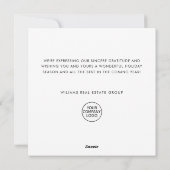 ミニマエレガントリストの企業のクリスマスグリーティング シーズンカード (裏面)