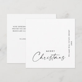 ミニマエレガントリストの企業のクリスマスグリーティング シーズンカード